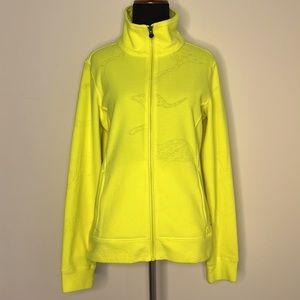 CHIEMSEE Neon Yellow Vintage Fleece Zip Up Jacket M